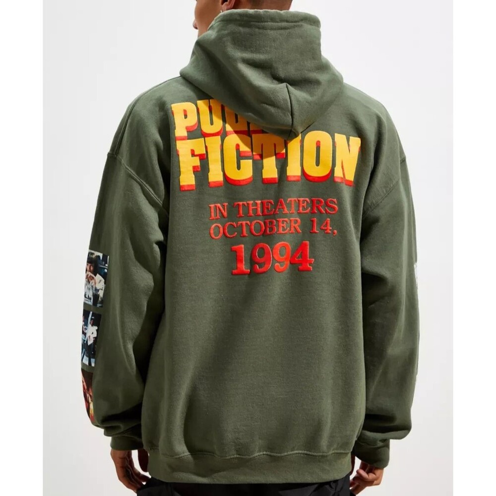Urban Outfitters Tarantino's Pulp Fiction Puff Print Hoodie Sweatshirt Size M - Picture 3 of 13